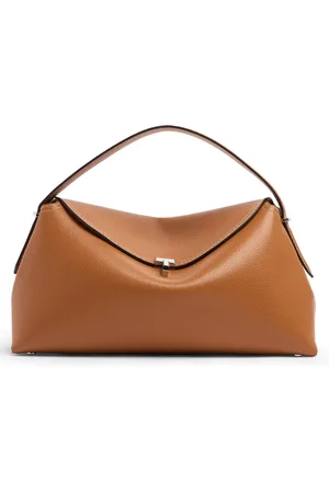 Totême T-lock Grain Leather Top Handle Bag