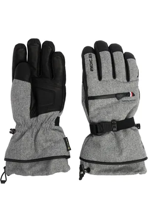 Moncler Logo Padded Wool Flannel Gloves