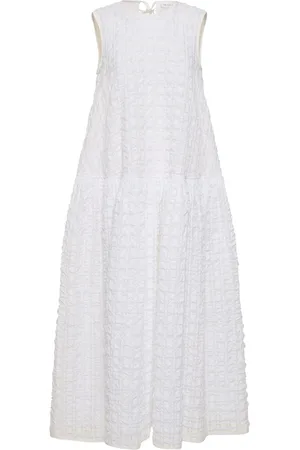 Cecilie Bahnsen Anna Karin Check Seersucker Midi Dress