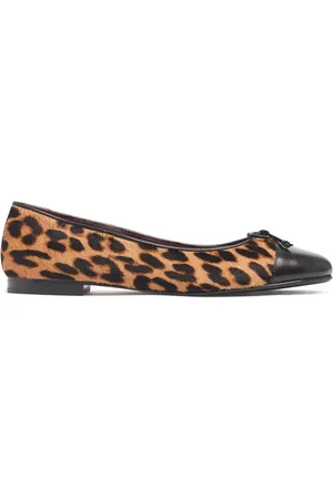 Tory Burch 10mm Cap-toe Leather Ballerina Flats