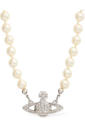 Vivienne Westwood Man Mini Bas Relief Faux Pearl Necklace