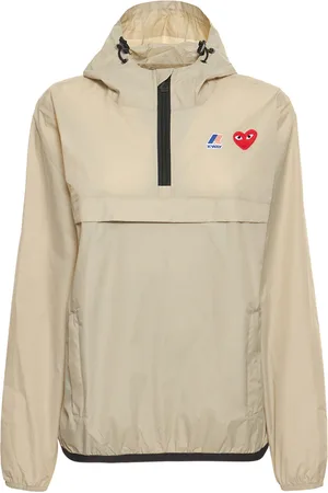 Comme des Garçons Logo Nylon Half Zip Jacket