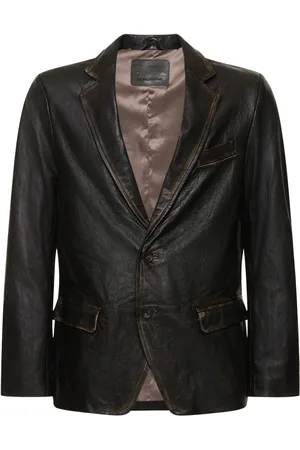 GIORGIO BRATO Bleached Leather Blazer