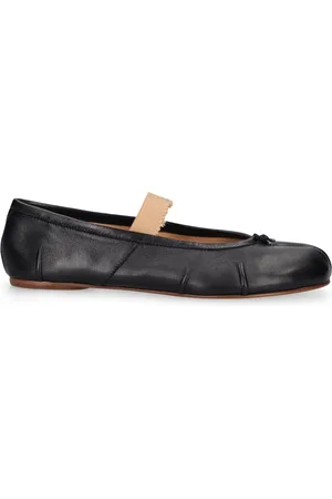 Maison Margiela 10mm Tabi Leather Ballerina Flats