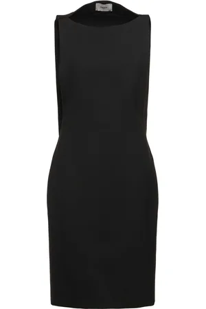 COPERNI Open Back Crepe Midi Dress W/cape