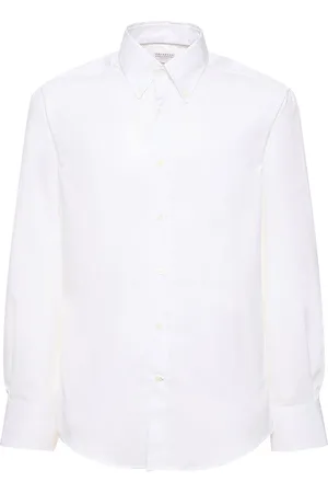 Brunello Cucinelli Cotton Twill Button Down Shirt