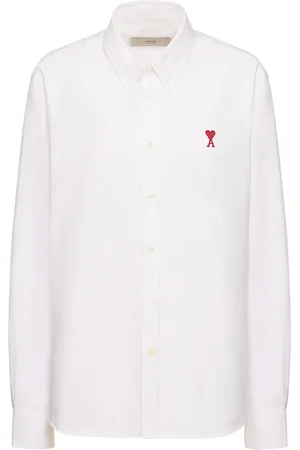 Ami Cotton Poplin Logo Shirt