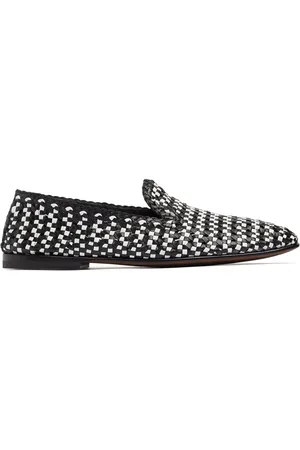 Dolce & Gabbana Woven Two-tone Leather Loafers