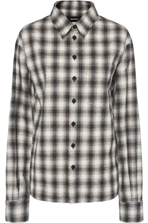 Dsquared2 Plaid Cotton Boxy Shirt
