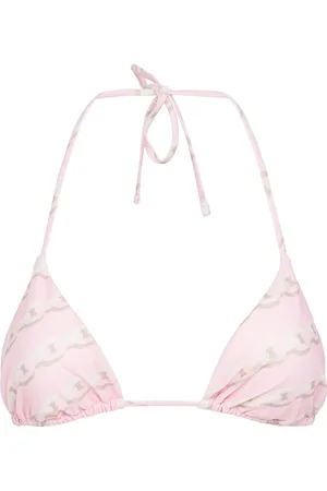 VERSACE Foulard Print Triangle Bikini Top