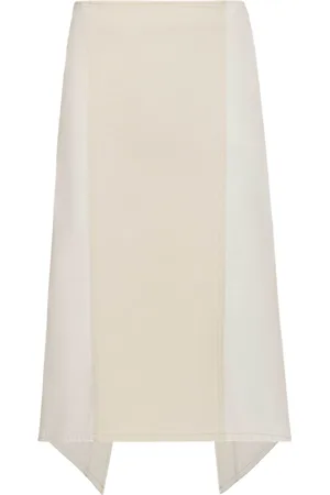 J.W.Anderson Layered Denim & Twill Midi Skirt
