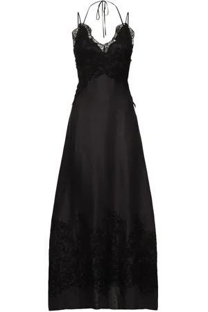 ERMANNO SCERVINO Linen Long Dress W/lace Details