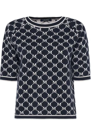 Max Mara Portici Knit Logo Short Sleeved Top