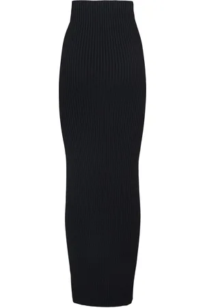 Max Mara Alce Stretch Viscose Crepe Long Skirt