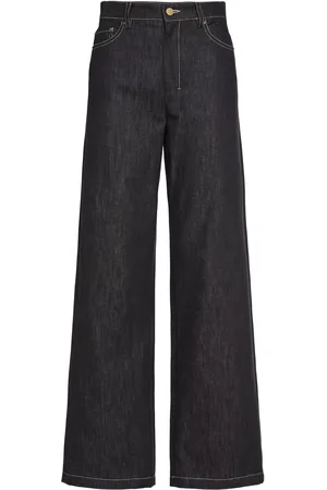 Max Mara Balco Denim Wide Leg Mid-waist Jeans