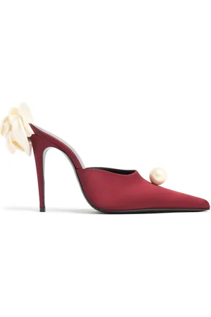 MAGDA BUTRYM 110mm Flower Satin Mules