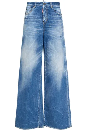 Dsquared2 Traveller Low Rise Wide Denim Jeans