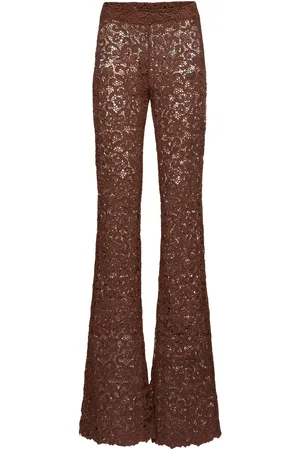 ERMANNO SCERVINO Cotton Blend Lace Flared Pants