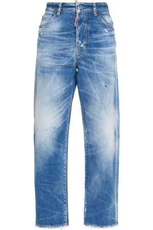 Dsquared2 Boston High Rise Straight Denim Jeans