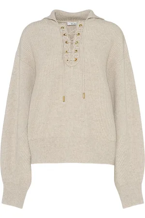 Max Mara Eccelso Ribbed Knit Lace-up Sweater