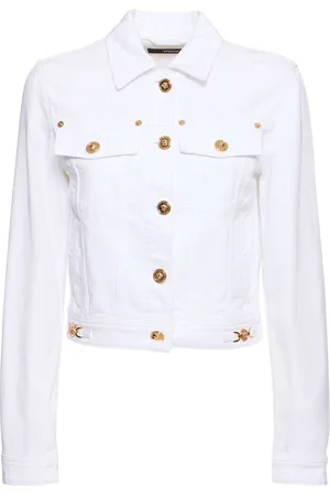 VERSACE Washed Cotton Denim Jacket