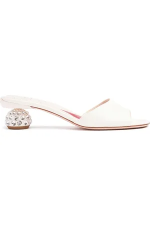 Roger Vivier 45mm Jewel Heel Leather Mules
