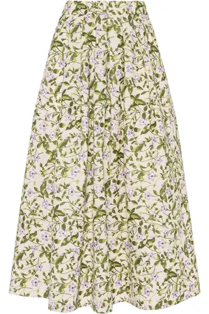 Max Mara Orme Embroidered Poplin Midi Skirt