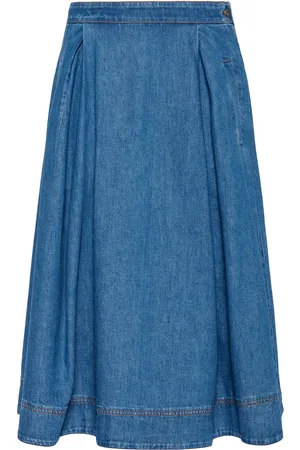 Max Mara Dry Denim Midi Skirt