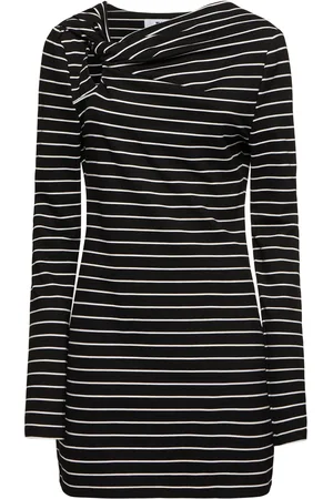 Msgm Striped Jersey Mini Dress