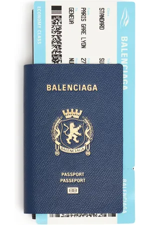 Balenciaga Logo Leather Long Passport Holder