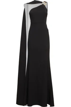 Roland Mouret Embellished Asymmetric Light Cady Gown