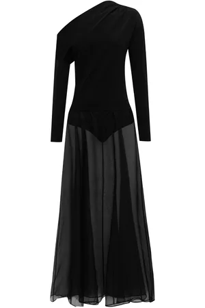 ESSE Aire Jersey & Tulle Twist Dress