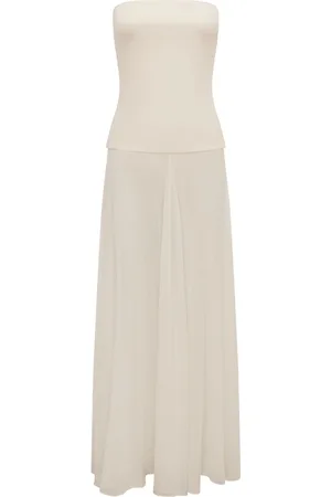 ESSE Aire Satin & Organza Strapless Dress