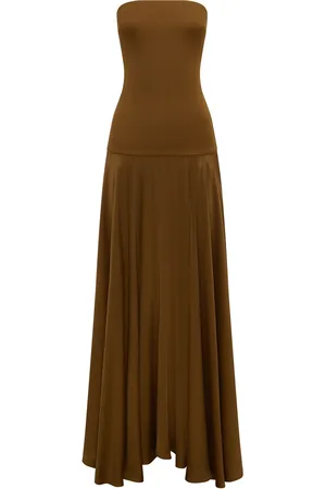 ESSE Illi Satin & Jersey Strapless Dress