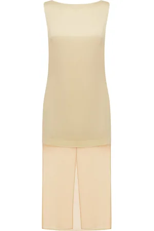 ESSE Rio Cowl Satin & Organza Plunge Dress
