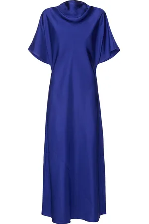 Rohe Fluid Draped Silk Midi Dress