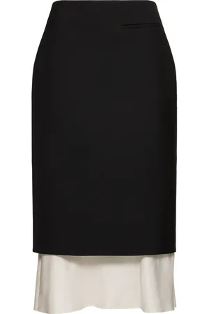 Rohe Pencil Skirt W/ Contrasting Silk Detail