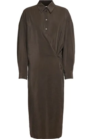 LEMAIRE Dry Silk Straight Collar Dress