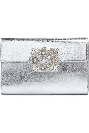 Roger Vivier Mini Flap Bouquet Strass Envelope Clutch
