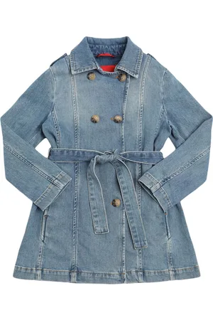 Max&Co. Belted Cotton Blend Denim Trench Coat