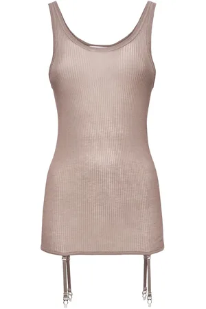 LEMAIRE Viscose Silk Rib Tank Top W/suspenders