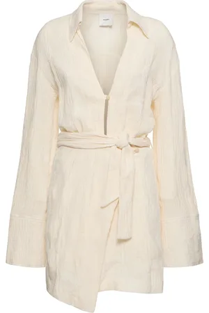 Nanushka Yori Linen Blend Long Sleeve Shirt Dress