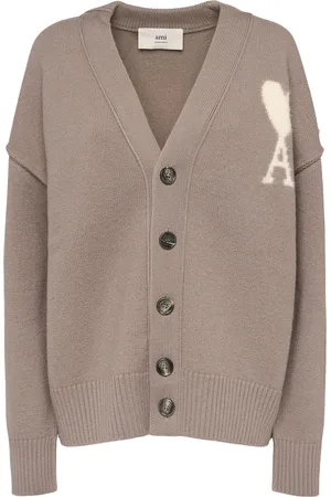 Ami Adc Logo Wool Cardigan
