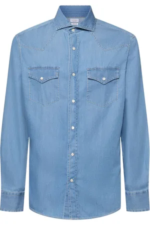 Brunello Cucinelli Cotton Snap Button Shirt