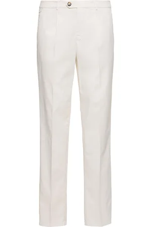Brunello Cucinelli Dyed Stretch Cotton Gabardine Pants