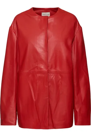 Loulou Studio Atalia Round Neck Leather Coat