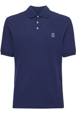 Brunello Cucinelli Cotton Piquet Logo Polo