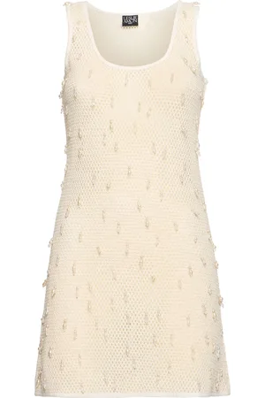 Leslie Amon Honeycomb Embroidered Mini Dress