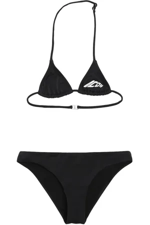Dsquared2 Logo Print Triangle Bikini Set