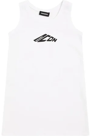 Dsquared2 Logo Print Cotton Jersey Cover-up
